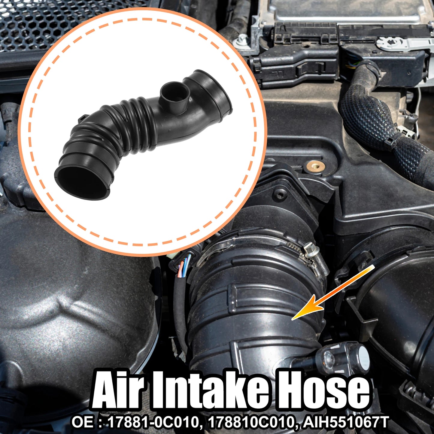Engine Air Intake Hose Pipe for Toyota Tacoma 4Runner (2016–2023) AIH551067T