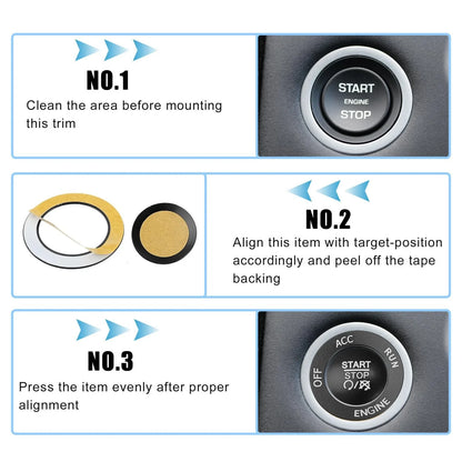 Engine Start Stop Push Button Cover Kit for Dodge Charger Challenger (2015-2023)