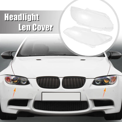 1 Pair Front Headlight Lens Cover PC Shell for BMW M3 (2008-2013)