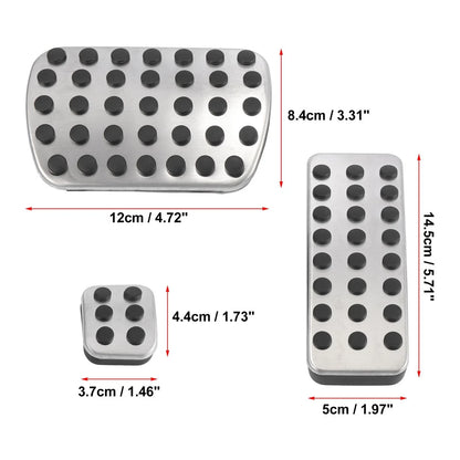 3 x Manual Transmission Brake Gas Pedal Pad Covers for Mercedes-Benz