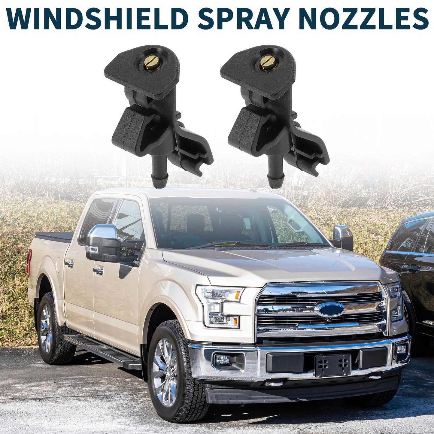 2Pcs Front Windshield Washer Nozzles AR3Z17603A for Ford Explorer (2011–2018)