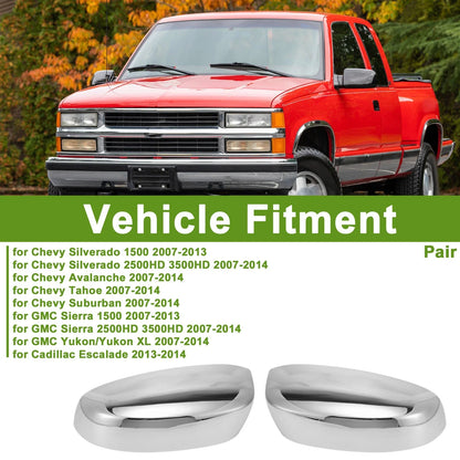 Mirror Cover Cap Replacement for Chevy Silverado 1500 (2007-2013)