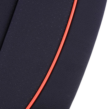 5D Black Car Leather Front Seat Cushion Covers for Universal Fit