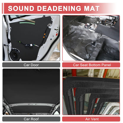 Set of 4 Sound Deadening Mats for Automotive Use (157mil, 4mm, 55sqft)