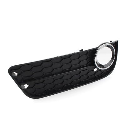 Left Front Bumper Fog Light Grille Cover w/ Chrome Ring for Audi A5 (2008-2011)