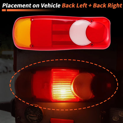 Taillight Lens Cover for Renault Master (2010–2023) Red Yellow