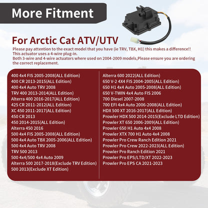 Front Differential Actuator for Arctic Cat 400 425 500 650 700 (2000–2019)