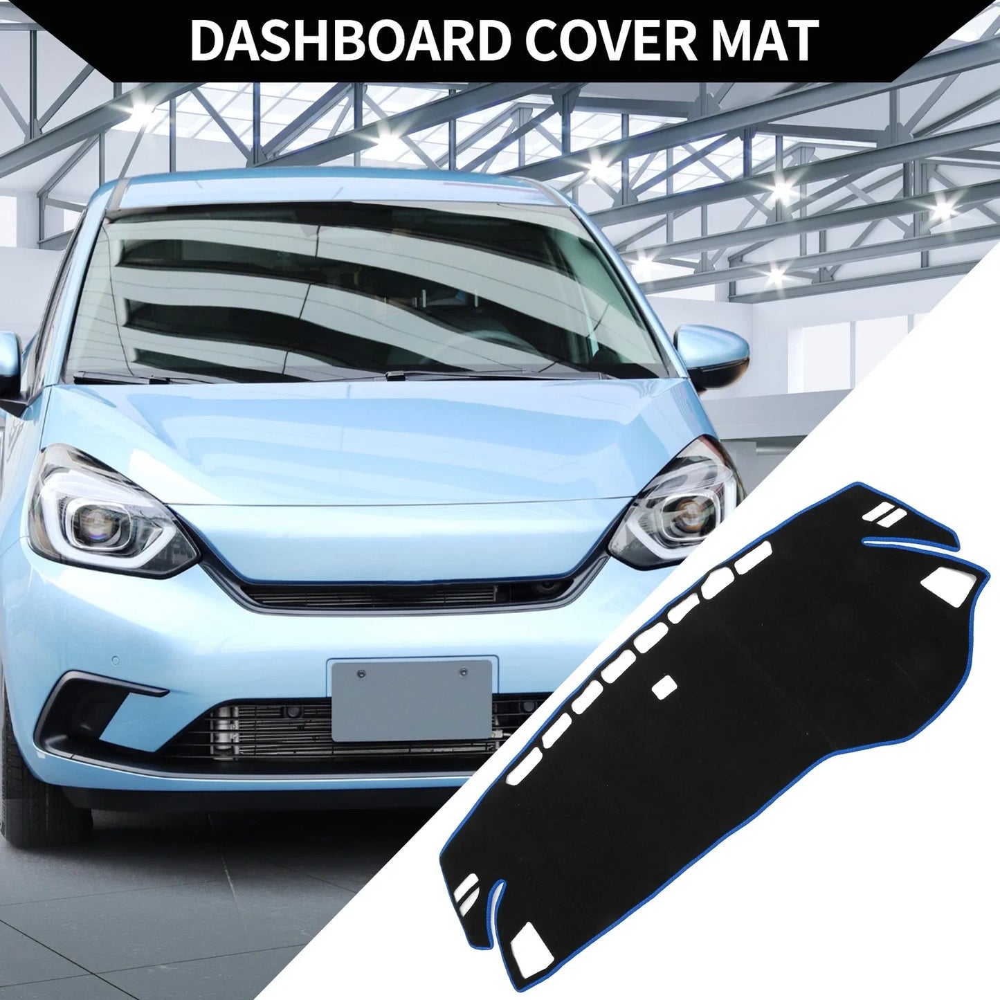 Dashboard Cover Mat for Honda Odyssey 2022-2024 Protector Black Blue 1 Set