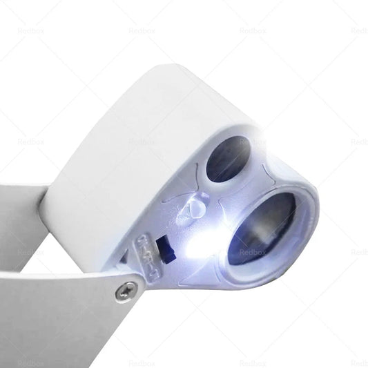 30X 60X LED Lighted Jewelry Loupe Magnifier for Jewelers