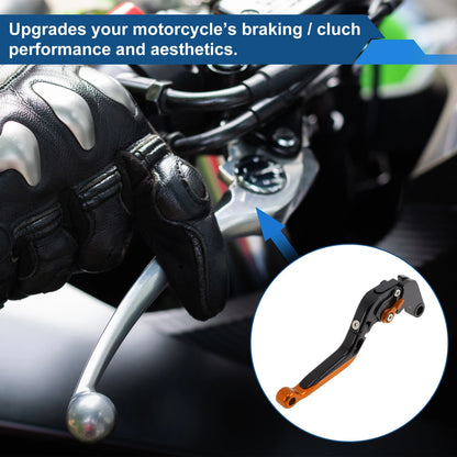 Adjustable Brake Clutch Levers for Honda CBR650R (2019–2023) Black Orange