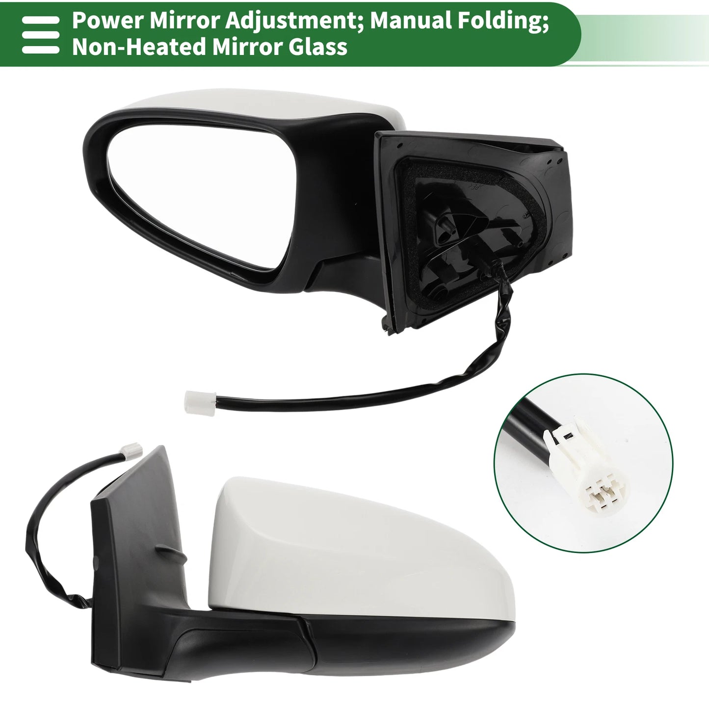 Left Side Door Mirror for Toyota Corolla (Non-Heated, 2014–2019)