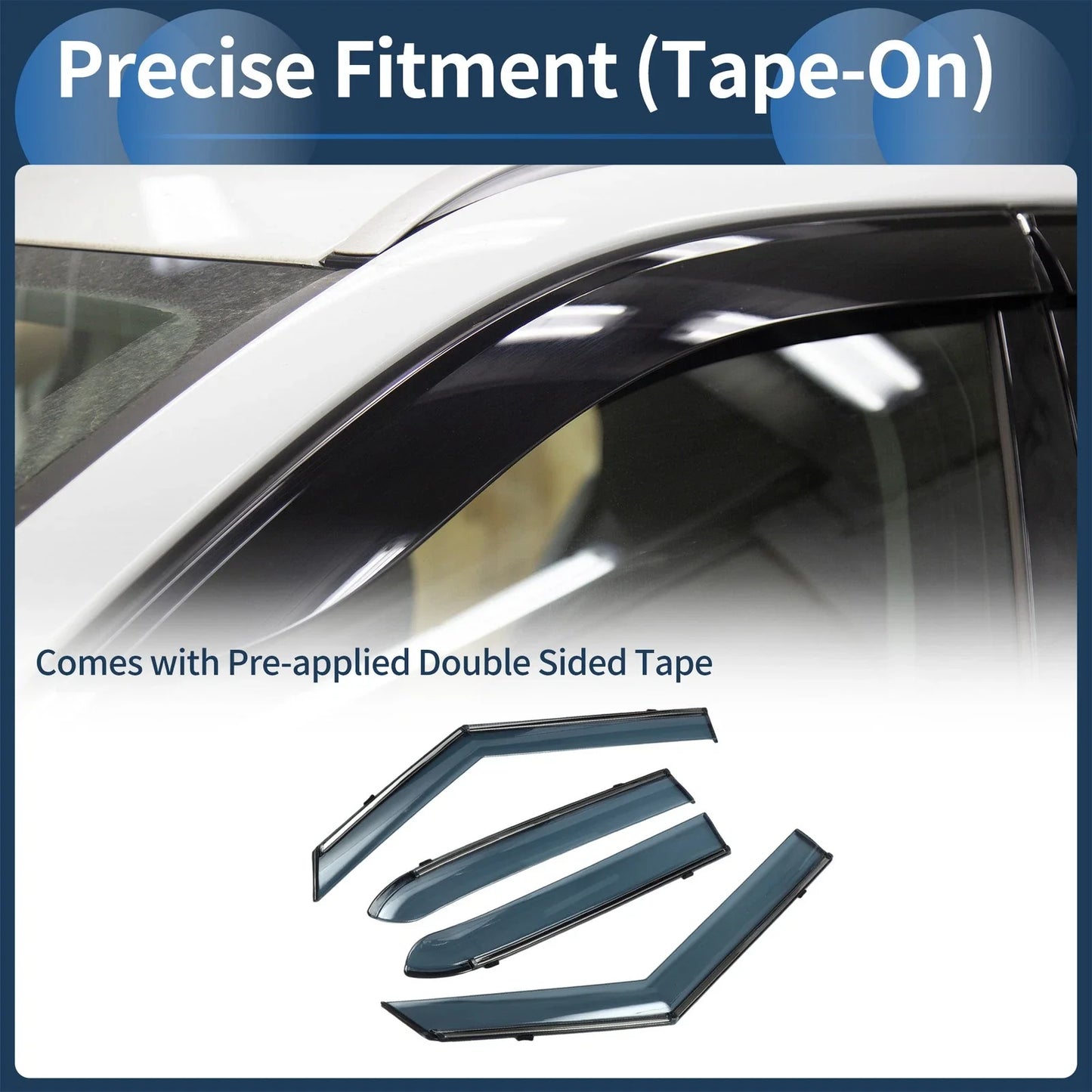 Window Deflectors for Chevrolet Trailblazer 2021-2024 Side Vent Visors 1 Set