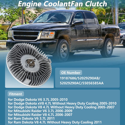 Cooling Fan Clutch for Dodge Dakota, Ram Dakota (2005–2011) No. 52029290AC
