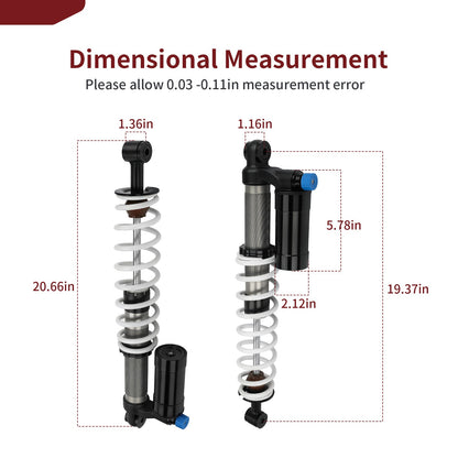 Rear Air Shocks for Polaris Scrambler 850, Sportsman 550, 850, 1000 XP (2014–2023)