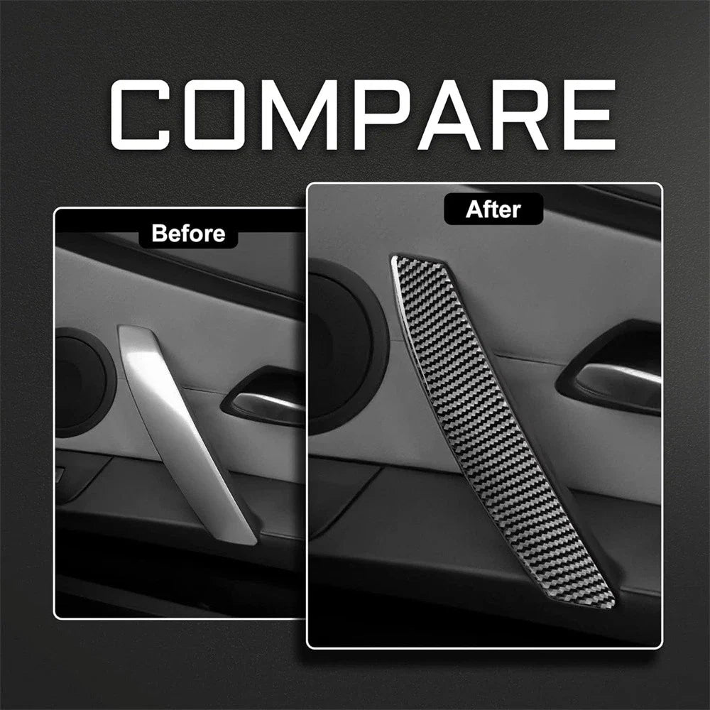 Carbon Fiber Interior Door Handle Cover Stickers for BMW Z4 (2003-2008)