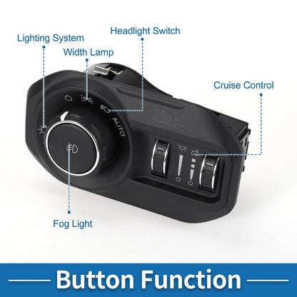 Headlight Switch for Jeep Wrangler (2018) No. 68292842AA/68292842AB/68292842AC