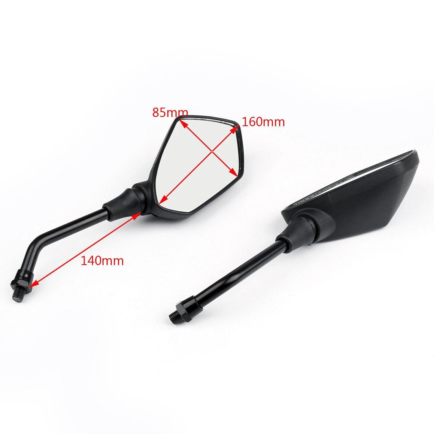 Adjustable 10mm Hand Mirror for Moto A (Universal)