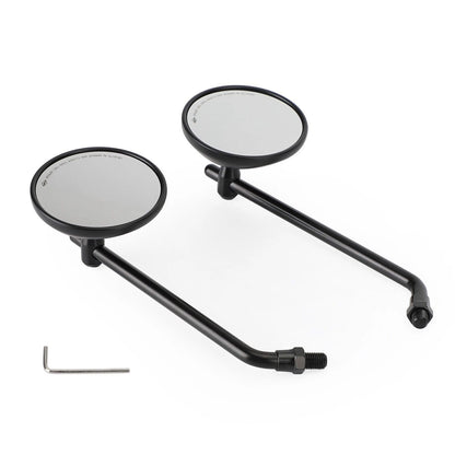 Black Short Mirror Handlebar End for Motorcycles (22mm & 25mm)