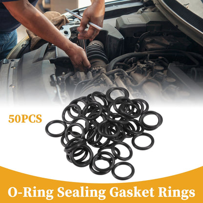 50pcs NBR Rubber O Ring Seal Gasket for Cars Trucks (Universal) 8mm ID x 1.5mm CS