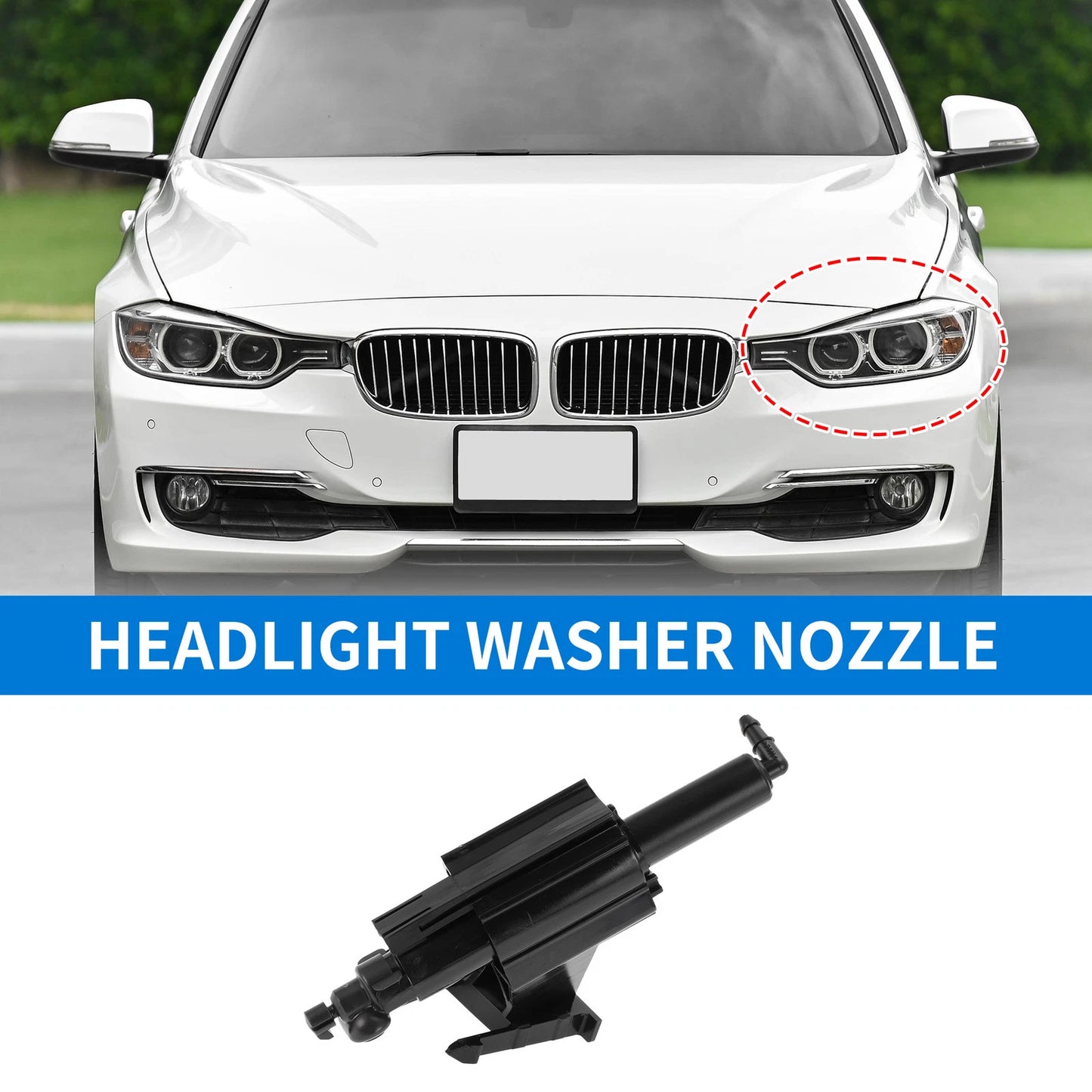 Front Driver Side Headlight Washer Nozzle for Ford Focus (2012–2018) No.BM5113L015AC