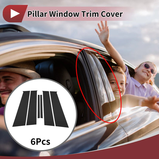 Door Pillar Window Trim for Nissan Almera/Sunny/Versa (2020–2023) Black