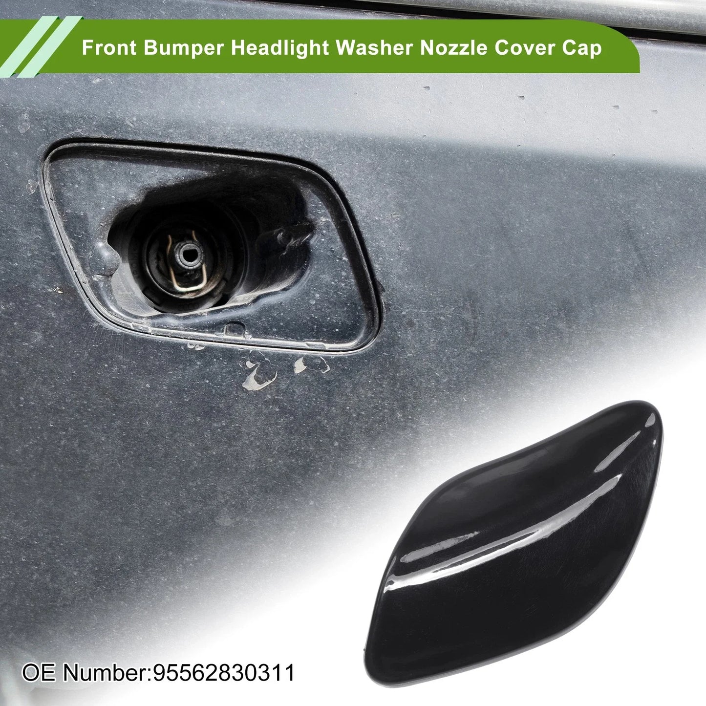 Washer Nozzle Cover Cap for Porsche Cayenne Turbo (2003-2010) Black