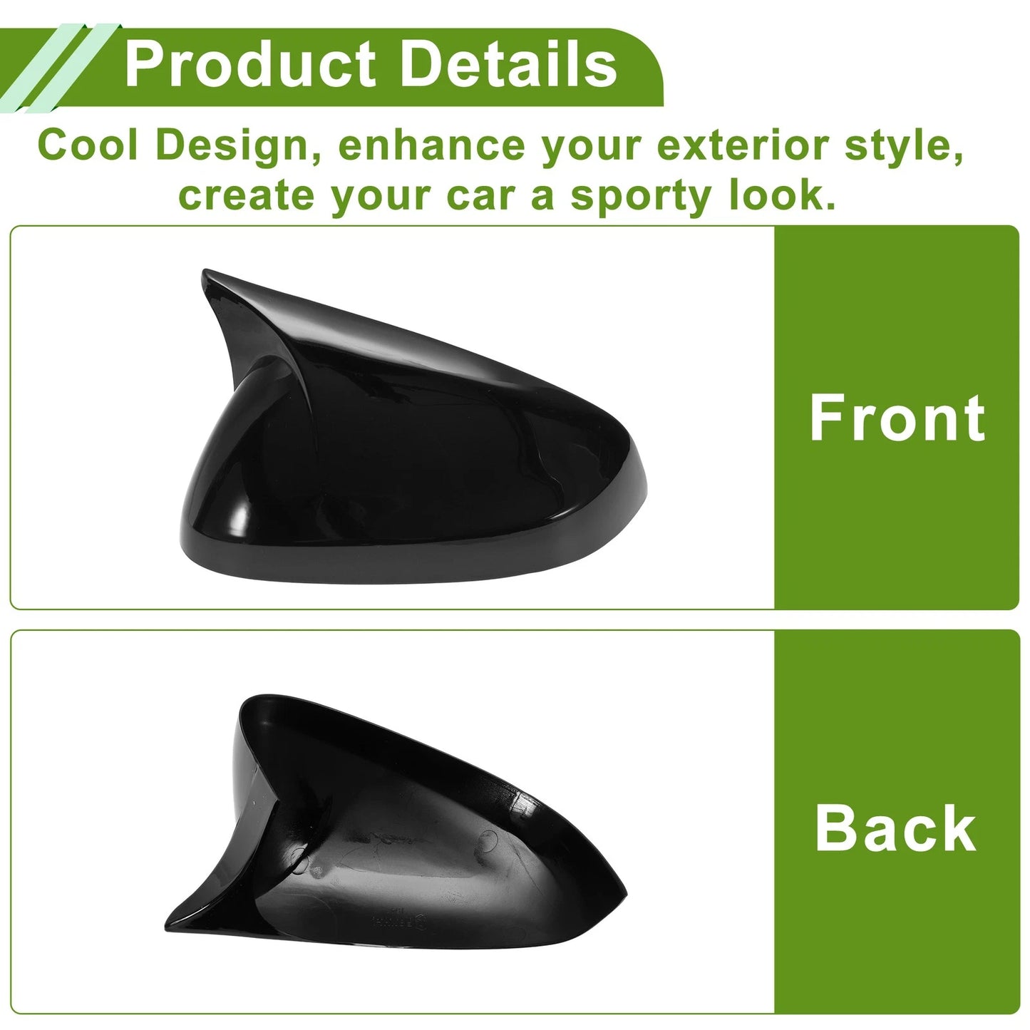 1 Pair Mirror Cover Cap Replacement Gloss Black for Chevrolet Trax (2024–2025)