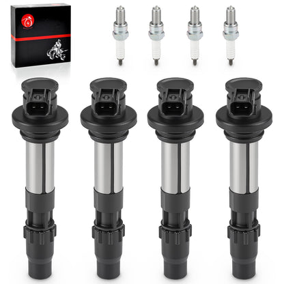 Set of 4 Ignition Coils & Iridium Spark Plugs for Suzuki GSX-R600 (2008–2023)
