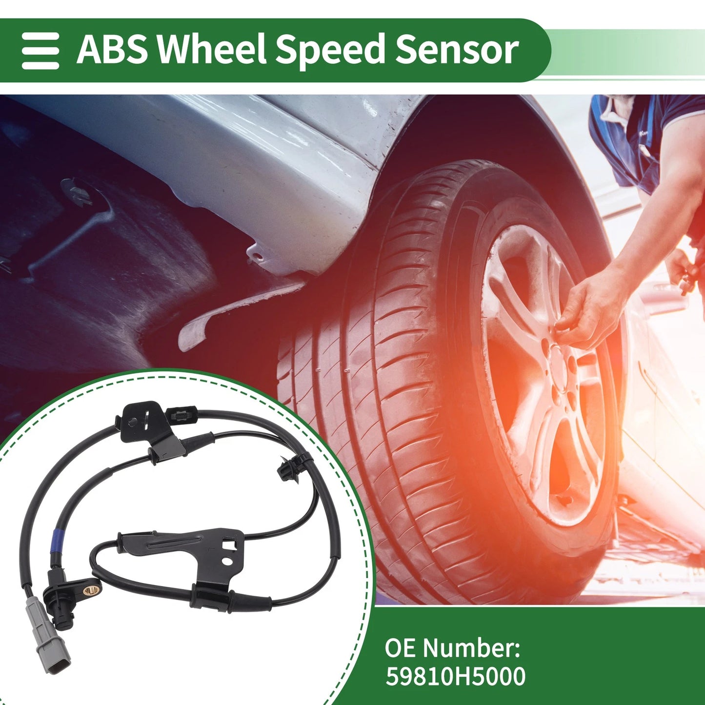 ABS Wheel Speed Sensor No. 59810H5000 for Hyundai Accent (2018–2022)