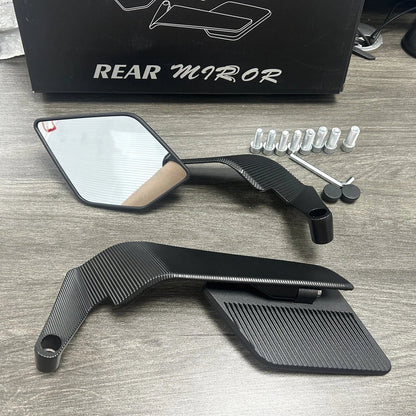 Adjustable 10mm 8mm Bolts Motorcycle Wind Wing Side Mirrors for Bikes