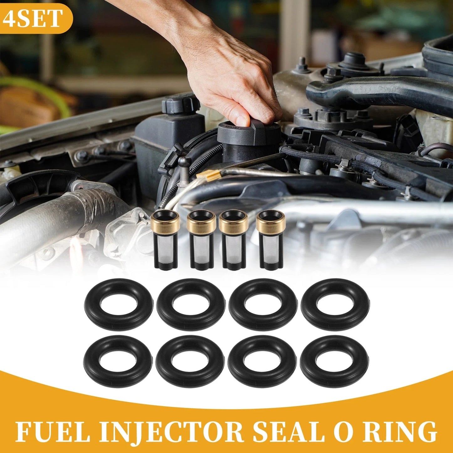 4 x Fuel Injector Seal O Ring for BMW L6 3.0L (2001-2006)