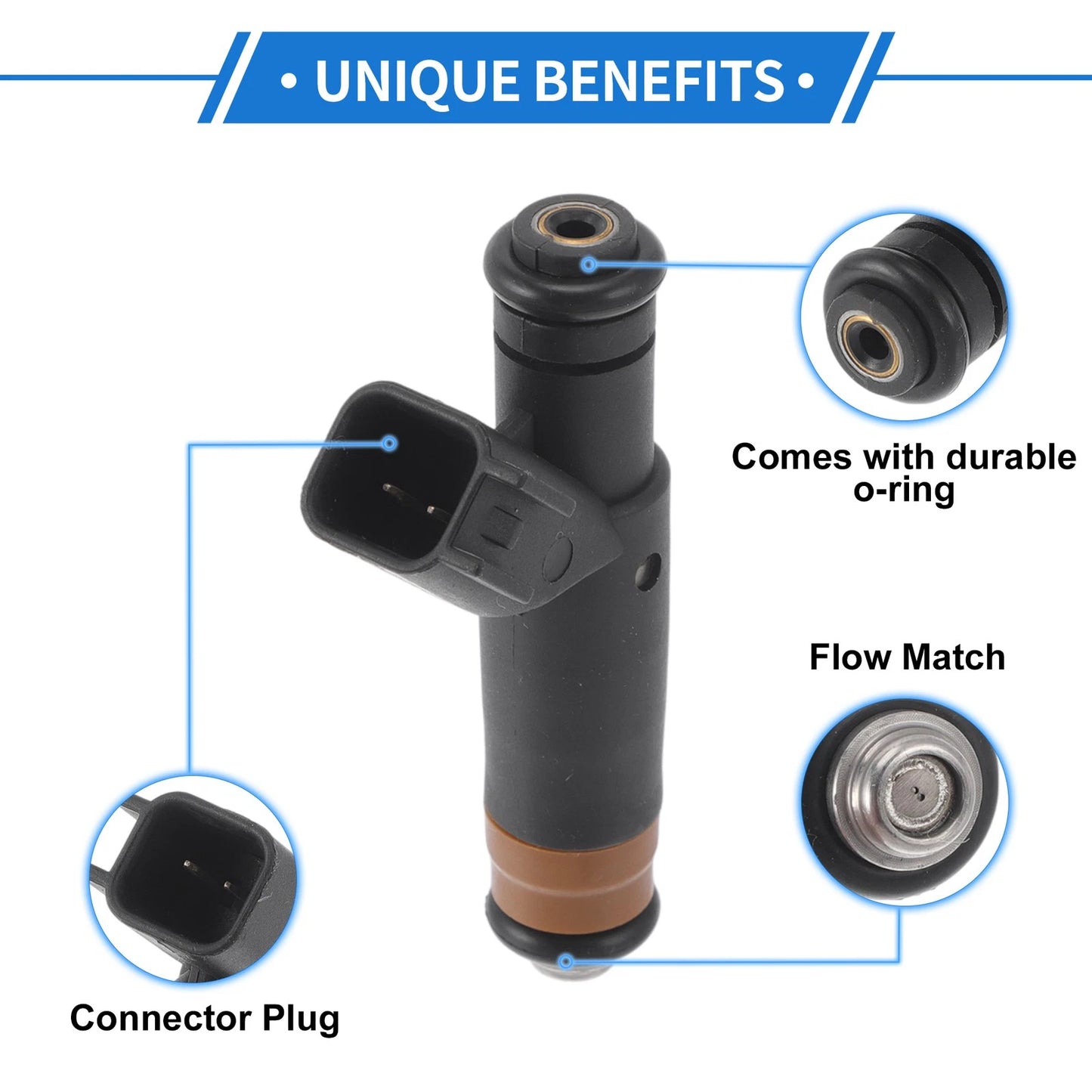 1 Pc Fuel Injector No.FJ461/4L8Z9F593AA for Ford Explorer (2006–2010)