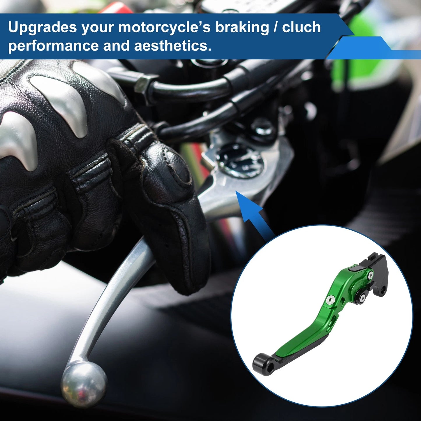 Adjustable Brake Clutch Levers for Yamaha MT125 (2014–2021) Green Black