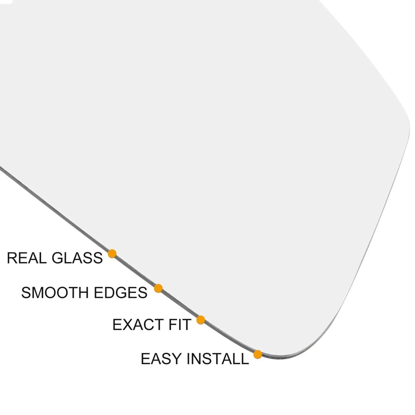 Left Driver Side Rearview Mirror Glass for Hyundai Elantra (2011-2016)