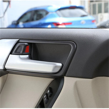 4 x ABS Silver Interior Door Handle Covers for Toyota Land Cruiser Prado (2010-2018)