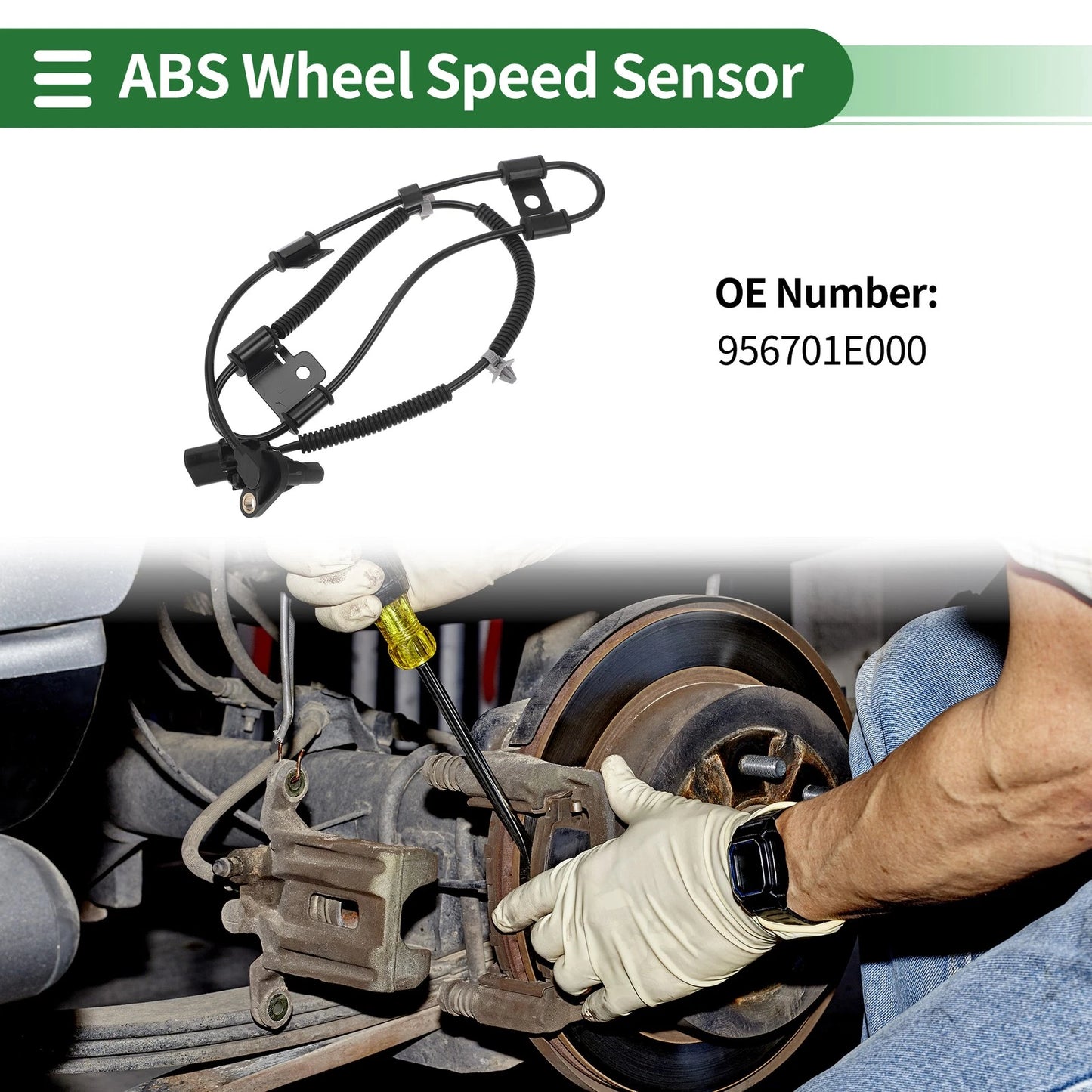ABS Wheel Speed Sensor No. 956701E000 for Hyundai Accent (2010–2011) Left Front