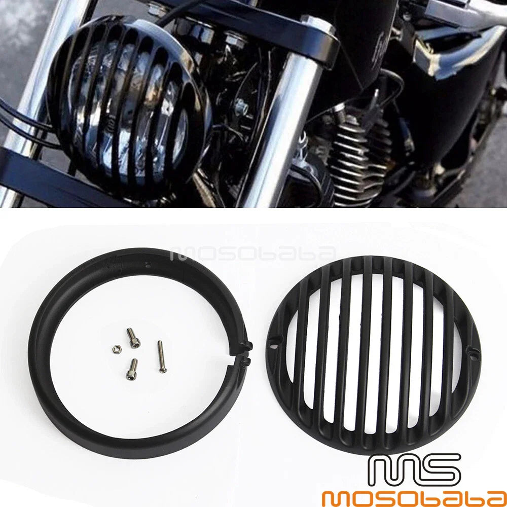 5 3/4" Black Motorcycle Headlight Cover for Harley Sportster XL1200 (2004-2014)