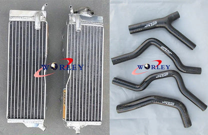 Aluminum Radiator + RED Hose for HONDA CR500 CR500R (1985-1988)