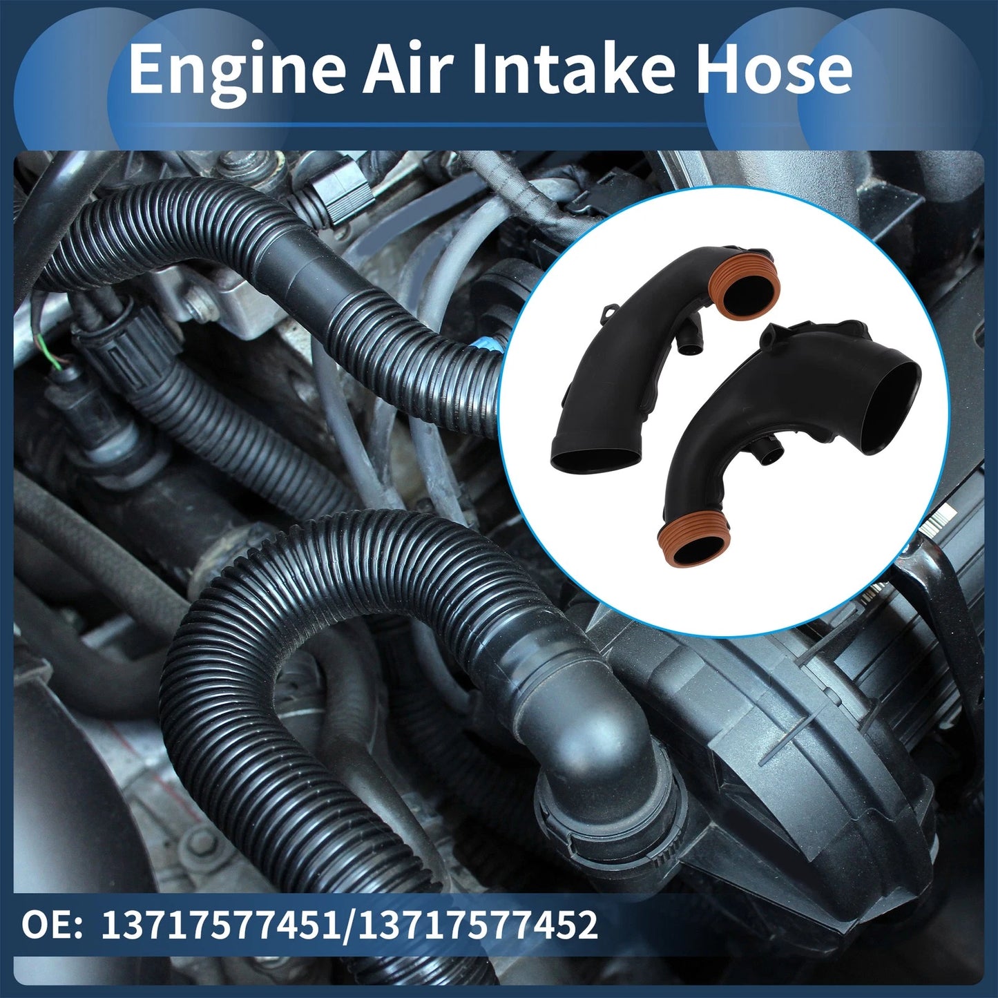 Engine Air Intake Hose for BMW 5 6 7 Series X5 X6 E70 (No. 13717577451)
