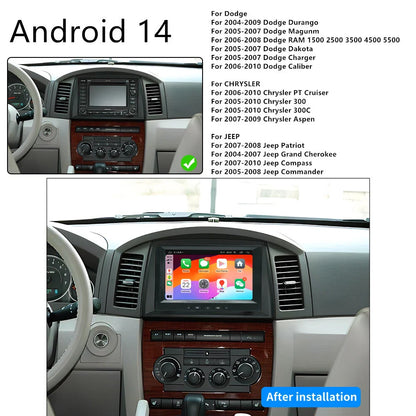 8'' Car Stereo GPS Navigation for Dodge Caliber, Ram, Chrysler, Jeep (2007-2012)
