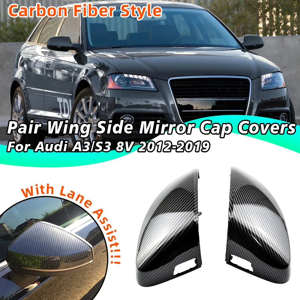 Replacement Rearview Mirror Cap Covers for Audi A3/S3 (2015–2021)