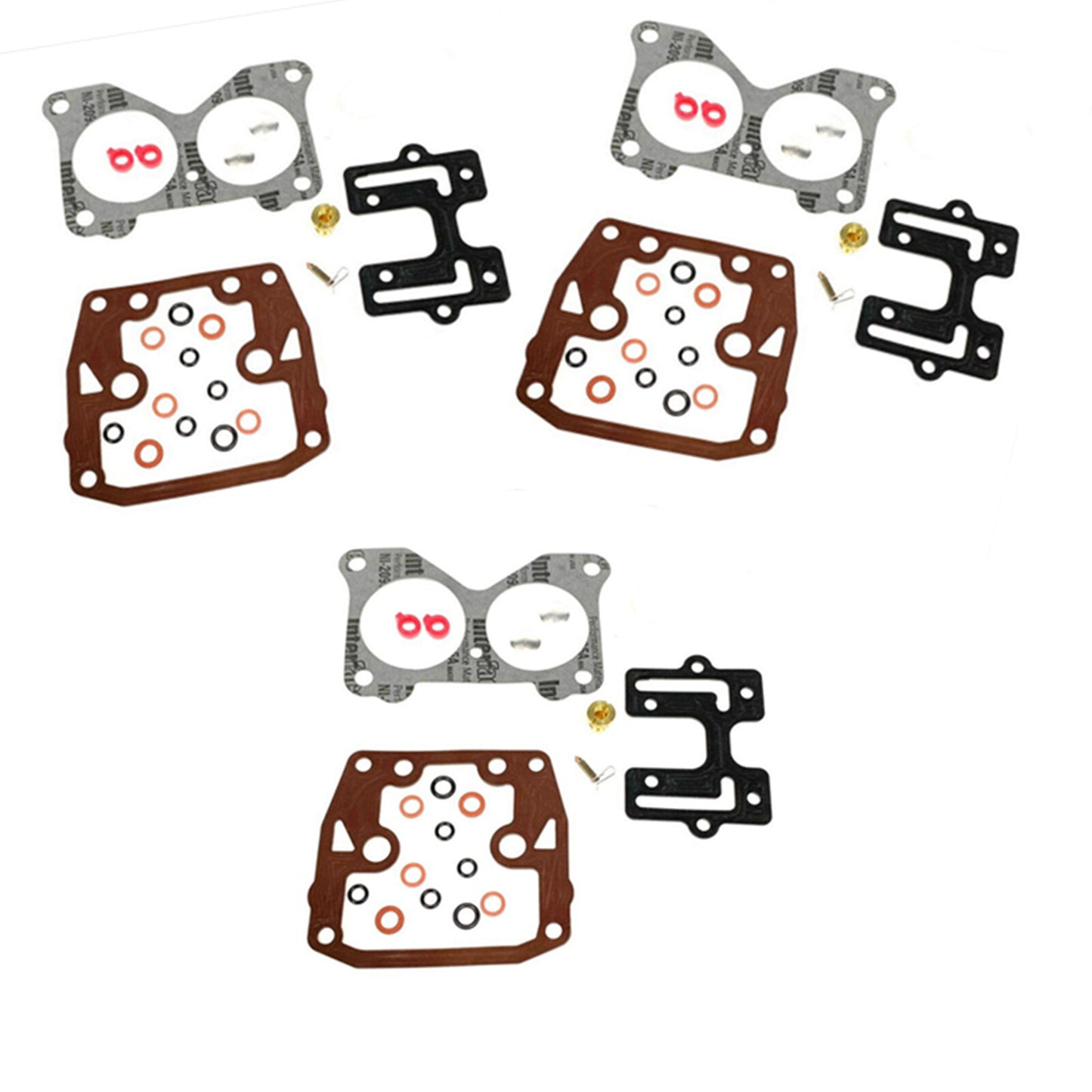 Set of 3 Carburetor Rebuild Kits for Johnson Evinrude 140-200 HP