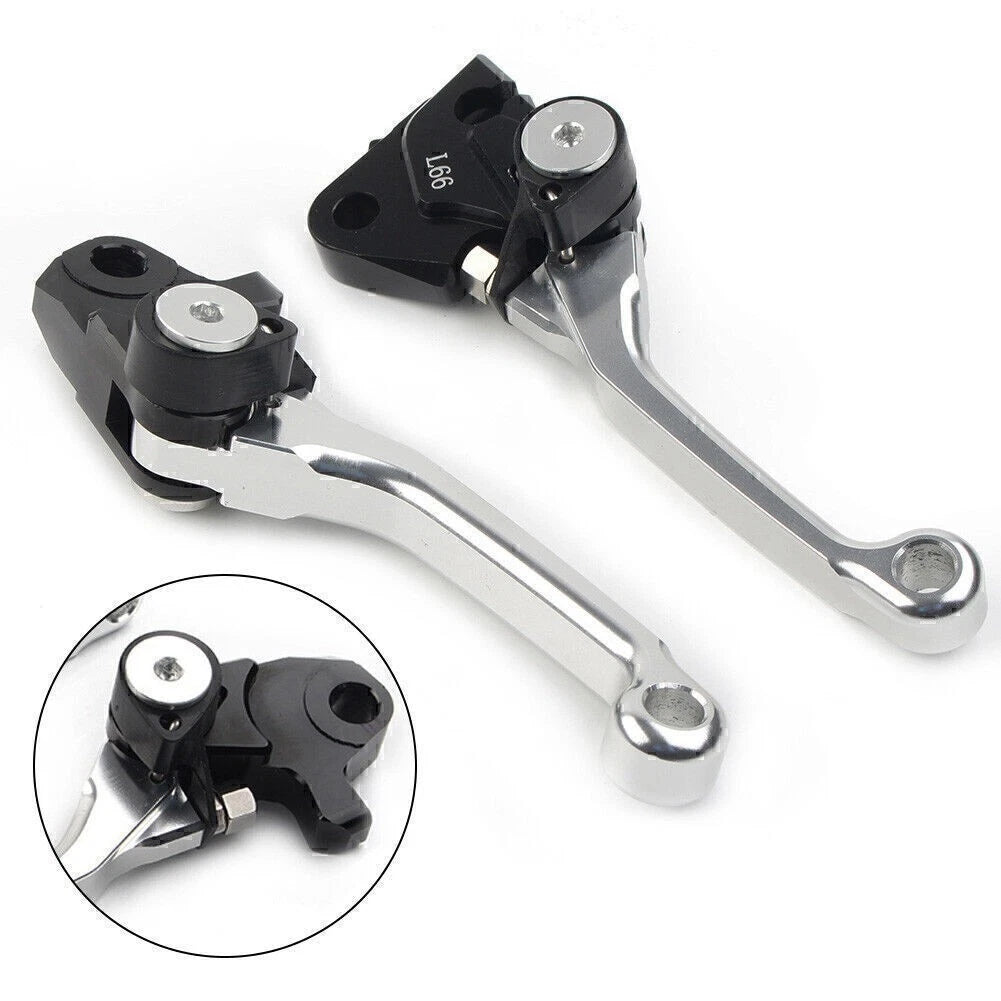 Pivot Brake Clutch Levers for Yamaha YZ 250F YZ 426F YZ 450F (2009–2020) Silver