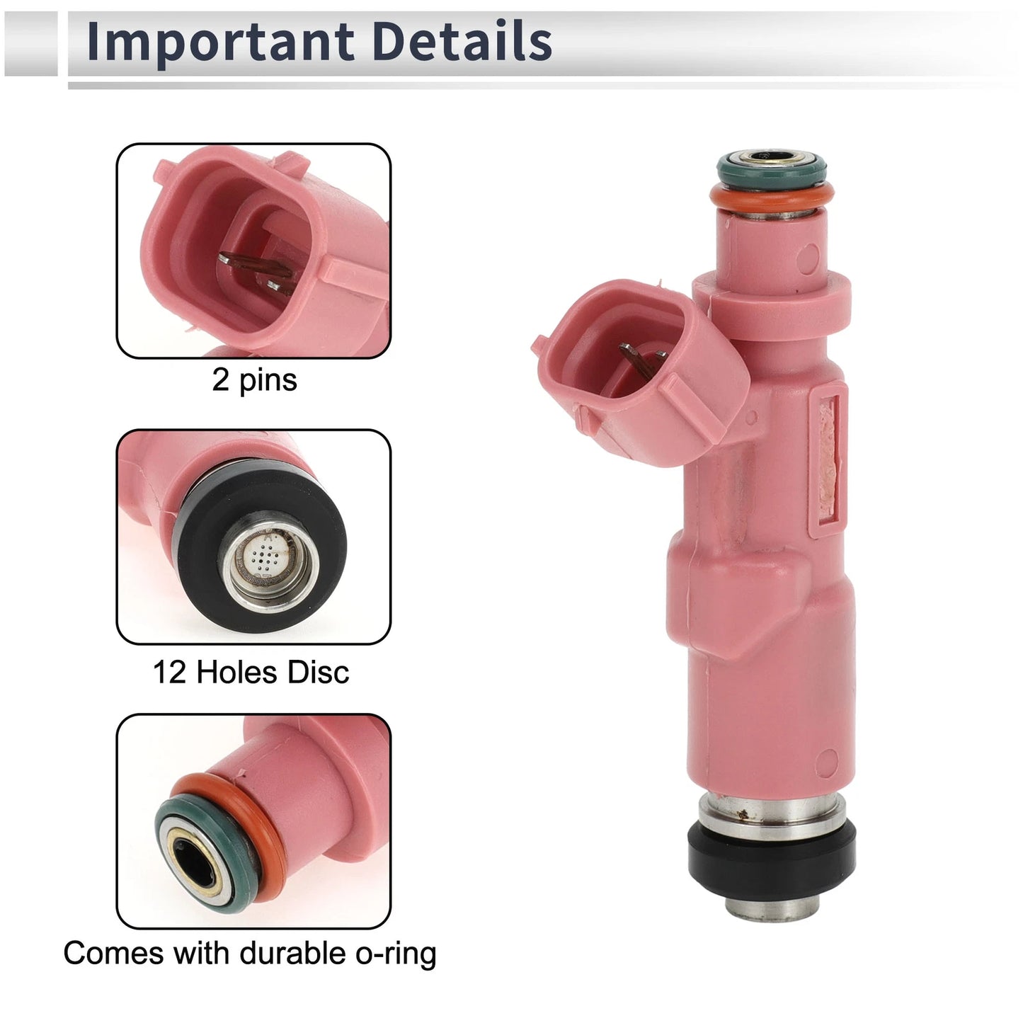 Fuel Injector for Toyota Tacoma 2.4L 2.7L (2000–2004) 1 Pc Pink