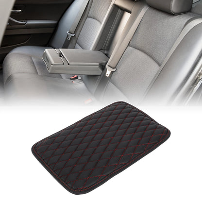Armrest Box Pad for Vehicle (11.81"x7.8", Diamond Pattern, Black)