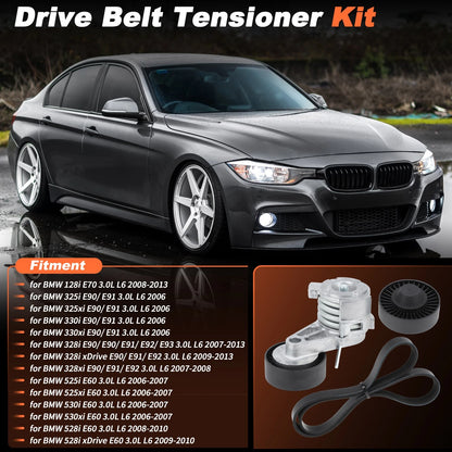 Serpentine Belt Tensioner & Idler Pulley Kit for BMW X3 X5 Z4 (2004–2010)