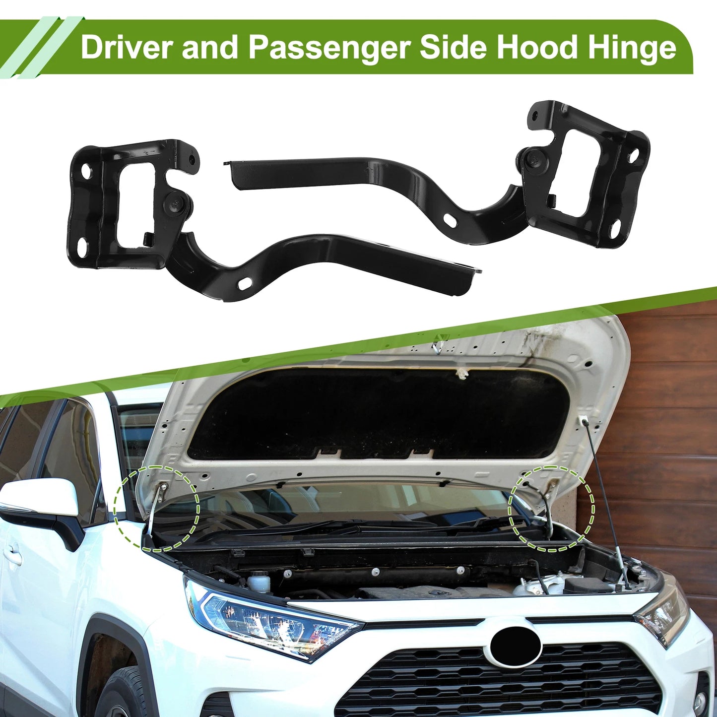 Hood Hinges for Toyota Prius (2010–2015) 1 Pair No. 5341047070