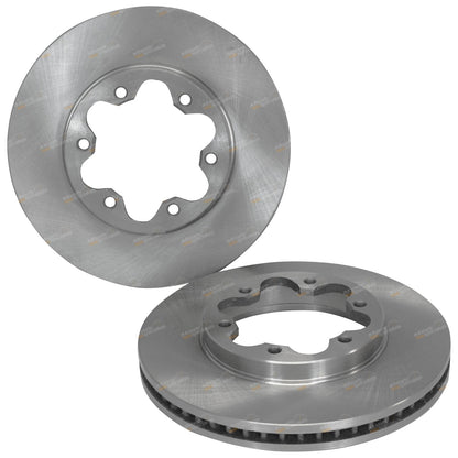 2 Front Disc Brake Rotors for Hiace Van (2005–2006)