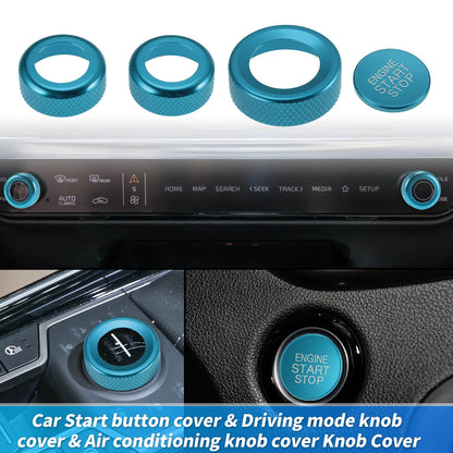 Control Switch Knob Cover Trim Ring for Kia Sorento (2016–2023) - Lake Blue