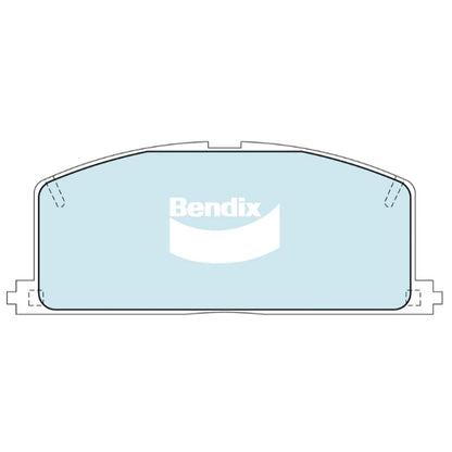 Set of 4 Bendix Front Disc Brake Pads for Toyota Paseo (1991–1999)